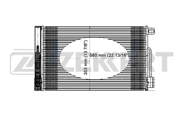 ZEKKERT MK-3006 - Радиатор кондиционера