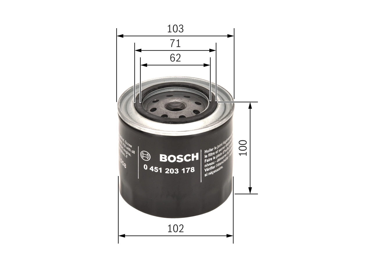 BOSCH 0 451 203 178 - Масляный фильтр
