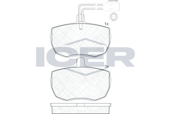 ICER 180672 - Тормозные колодки 
