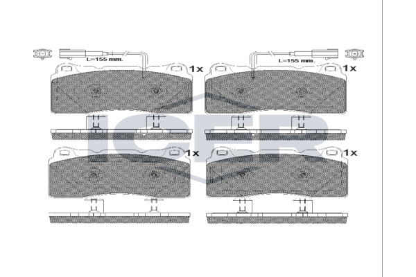 ICER 182010 - Тормозные колодки 
