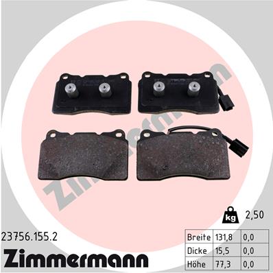 ZIMMERMANN 23756.155.2 - Тормозные колодки 