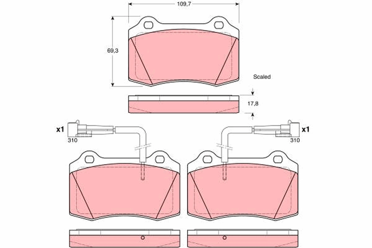 TRW GDB1392 - Тормозные колодки 