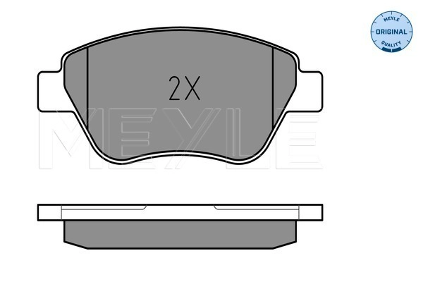 MEYLE 025 237 0617/W - Комплект тормозных колодок, дисковый тормоз MEYLE-ORIGINAL: True to OE.