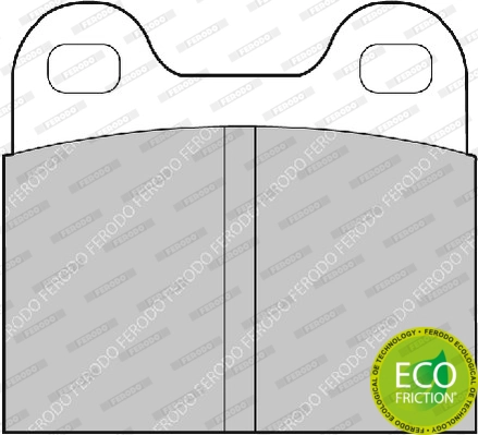 FERODO FDB3M - Комплект тормозных колодок, дисковый тормоз PREMIER ECO FRICTION
