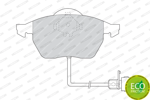 FERODO FDB590 - Комплект тормозных колодок, дисковый тормоз PREMIER ECO FRICTION
