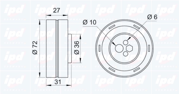 IPD 14-0109 - Натяжной ролик ГРМ