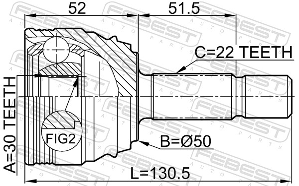 FEBEST 2310-010 - ШРУС