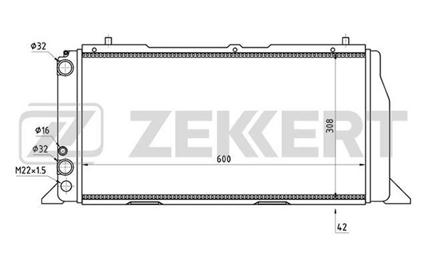 ZEKKERT MK-1266 - Радиатор охлаждения