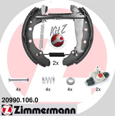 ZIMMERMANN 20990.106.0 - Комплект тормозных колодок KIT Z