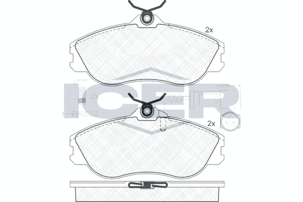ICER 180873-202 - Тормозные колодки 