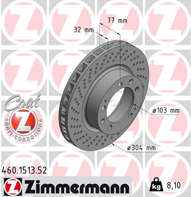 ZIMMERMANN 460.1513.52 - Тормозной диск SPORT BRAKE DISC Z