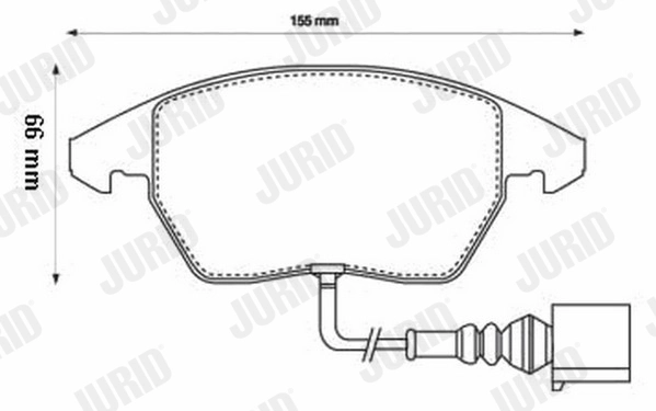JURID 573128J - Тормозные колодки 