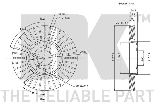NK 314760 - Тормозные диски