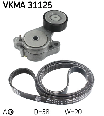 SKF VKMA 31125 - Комплект приводного ремня