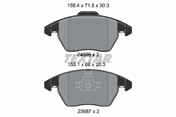 Комплект тормозных колодок, дисковый тормоз Q+