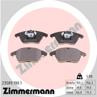 ZIMMERMANN 23589.190.1 - Тормозные колодки 