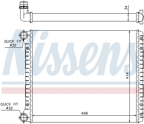 NISSENS 60426 - Радиатор, охлаждение двигателя ** FIRST FIT **