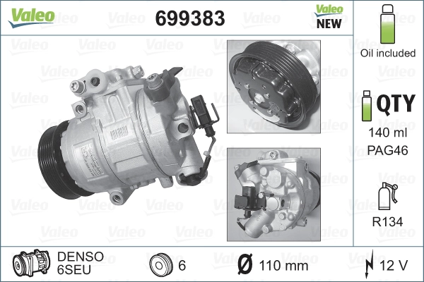 VALEO 699383 - Компрессор кондиционера