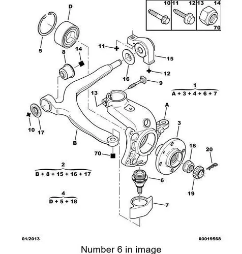 PSA 364071 - опора шаровая