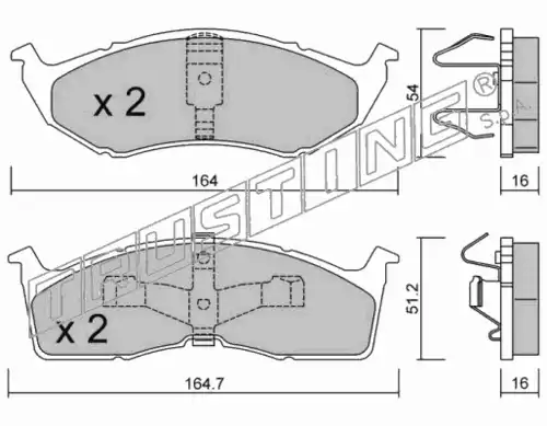 TRUSTING 3651 - колодки дисковые передние