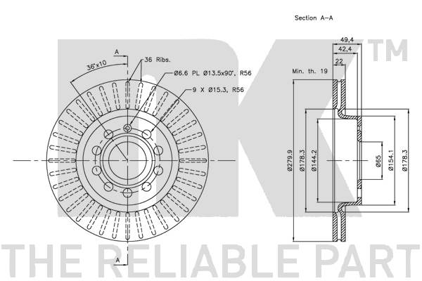 NK 344787 - Тормозные диски