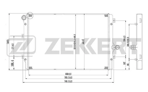 ZEKKERT MK-1234 - Радиатор охлаждения