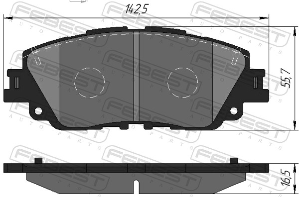 FEBEST 0101-GSV70F - Тормозные колодки 