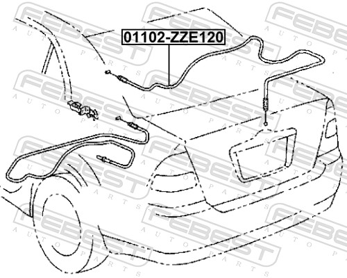 Ремонтный комплект кабеля, задняя дверь