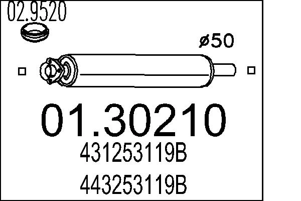 MTS 01.30210 - Глушитель