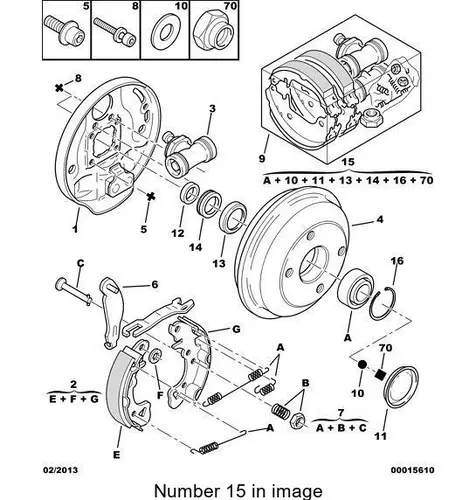 PSA 374839 - комплект подшипника ступицы
