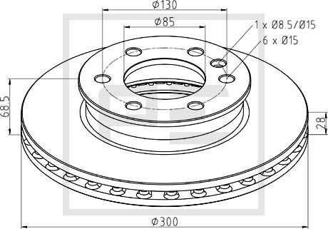 PE AUTOMOTIVE 016.271-00A - Тормозные диски