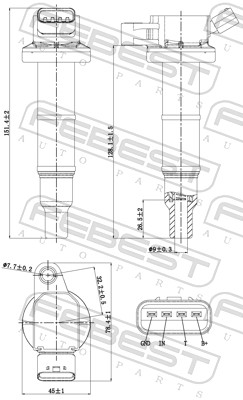 FEBEST 01640-003 - Катушка зажигания