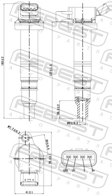 FEBEST 01640-006 - Катушка зажигания