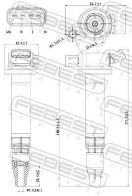 FEBEST 01640-008 - Катушка зажигания