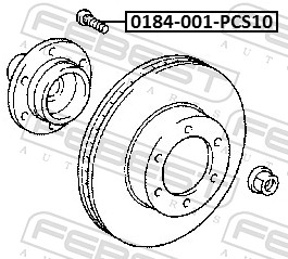 FEBEST 0184-001-PCS10 - Шпилька