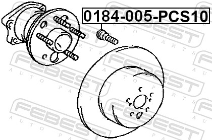 FEBEST 0184-005-PCS10 - Шпилька
