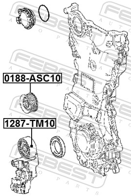 FEBEST 0188-ASC10 - Ролик обводной приводного ремня