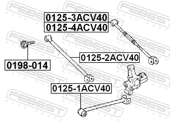 FEBEST 0198-014 - Болт развала