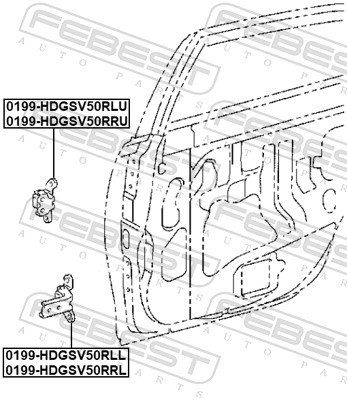 FEBEST 0199-HDGSV50RRL - Петля двери