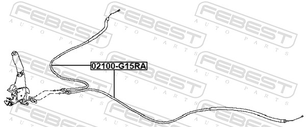 FEBEST 02100-G15RA - Трос ручника