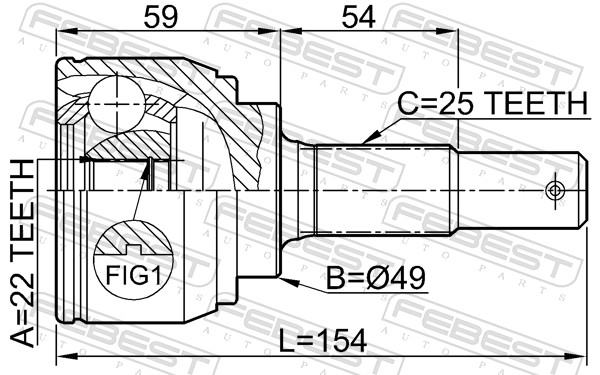 FEBEST 0210-C11X - ШРУС