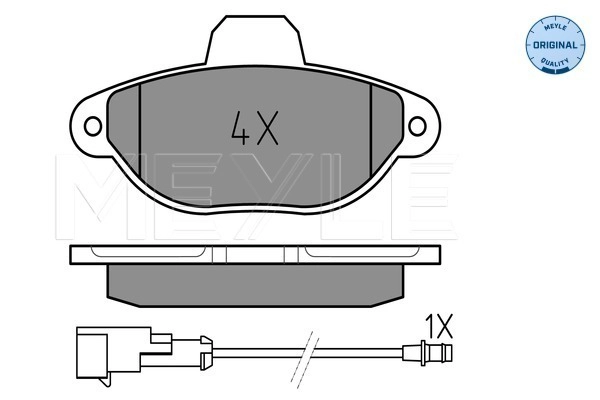 MEYLE 025 214 3617/W - Комплект тормозных колодок, дисковый тормоз MEYLE-ORIGINAL: True to OE.