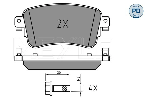 Комплект тормозных колодок, дисковый тормоз MEYLE-PD: Advanced performance and design.
