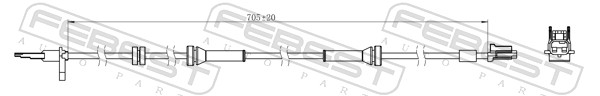 FEBEST 02606-003 - Датчик АБС (ABS)