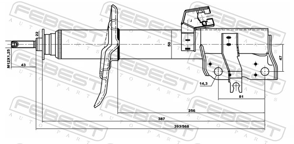FEBEST 02660800FL - Амортизатор