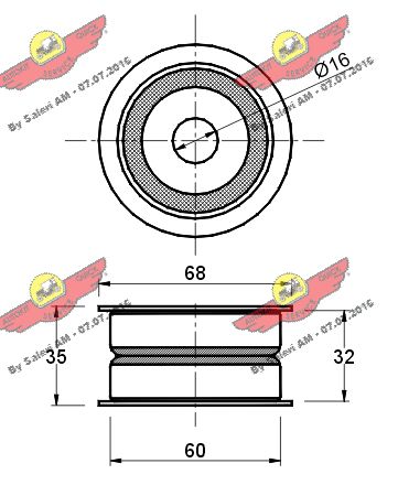 AUTOKIT 03.140 - Обводной ролик ГРМ