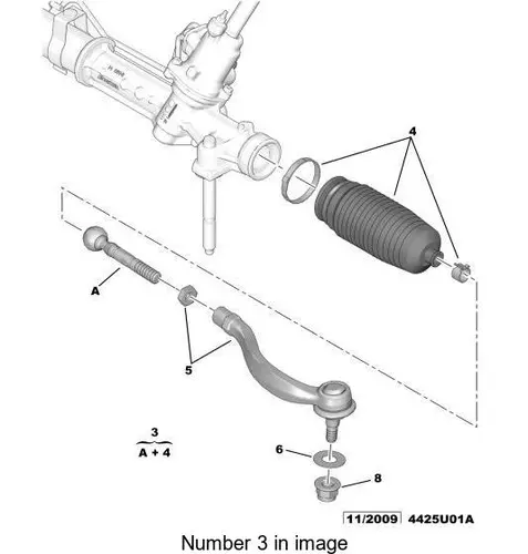 PSA 3812f3 - тяга рулевая