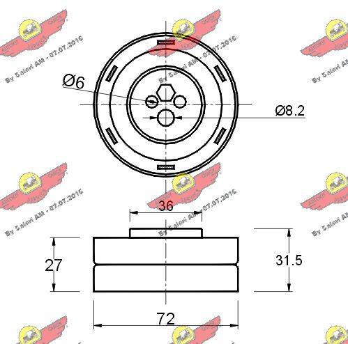 AUTOKIT 03.297 - Натяжной ролик ГРМ