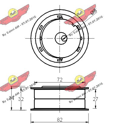 AUTOKIT 03.360 - Натяжной ролик ГРМ