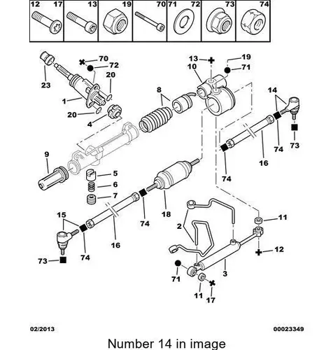 PSA 381741 - наконечник рулевой 